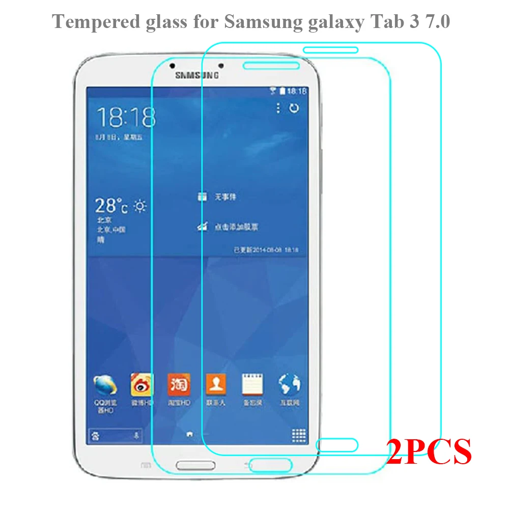 

2Pcs/Pack Screen Protector for Samsung galaxy Tab 3 7.0 Model SM-T210 T211 HD Tempered Glass for Samsung Tab3 7.0 SM T210 7inch