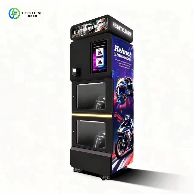 Customized Automatic Motorcycle Helmet Dry Cleaning Deodorizer Touch Operation Vending Machine With SDK Functionality