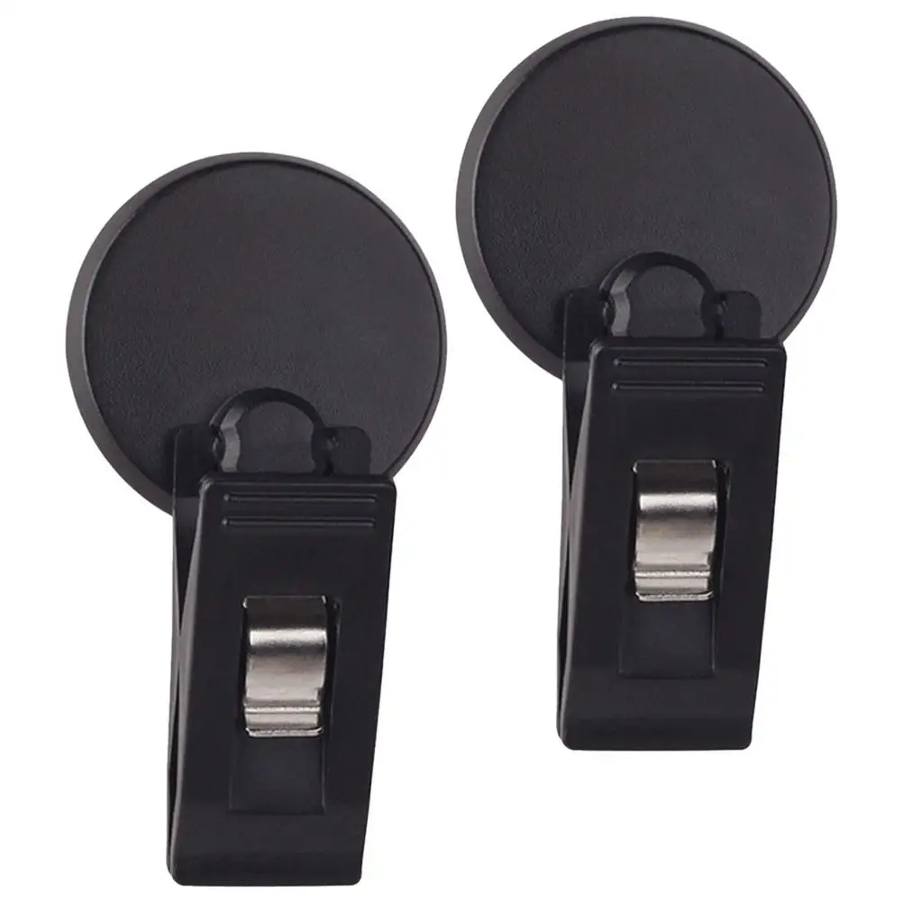 2 Pcs Car Ticket Holder Multipurpose PVC Adhesive Cup Clamp for Cards Access Parking Permits Storage Organizer Compact