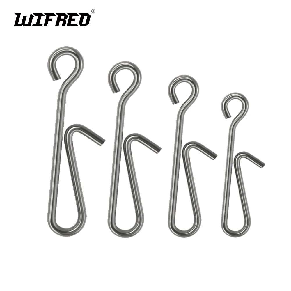 Wifreo 50pcs/bag Stainless Steel Fishing Snap Tackle Tools connector fishing Accessories  0# 1# 2# 3# 4# 5#