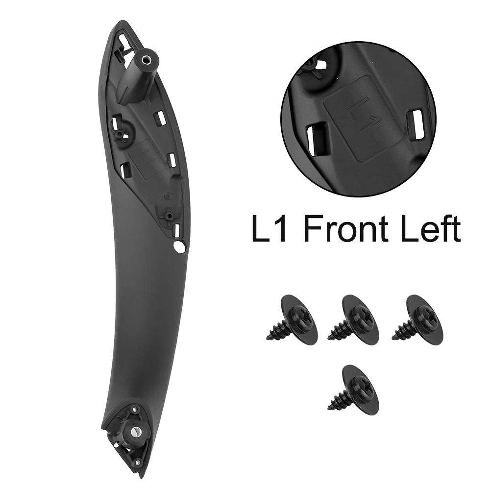 أسود الجبهة الخلفية اليسار/اليمين لسيارات BMW F30 F80 F31 F32 F34 F35 مقبض السيارة الداخلي لوحة الباب سحب غطاء الكسوة مقابض الأبواب الداخلية #2