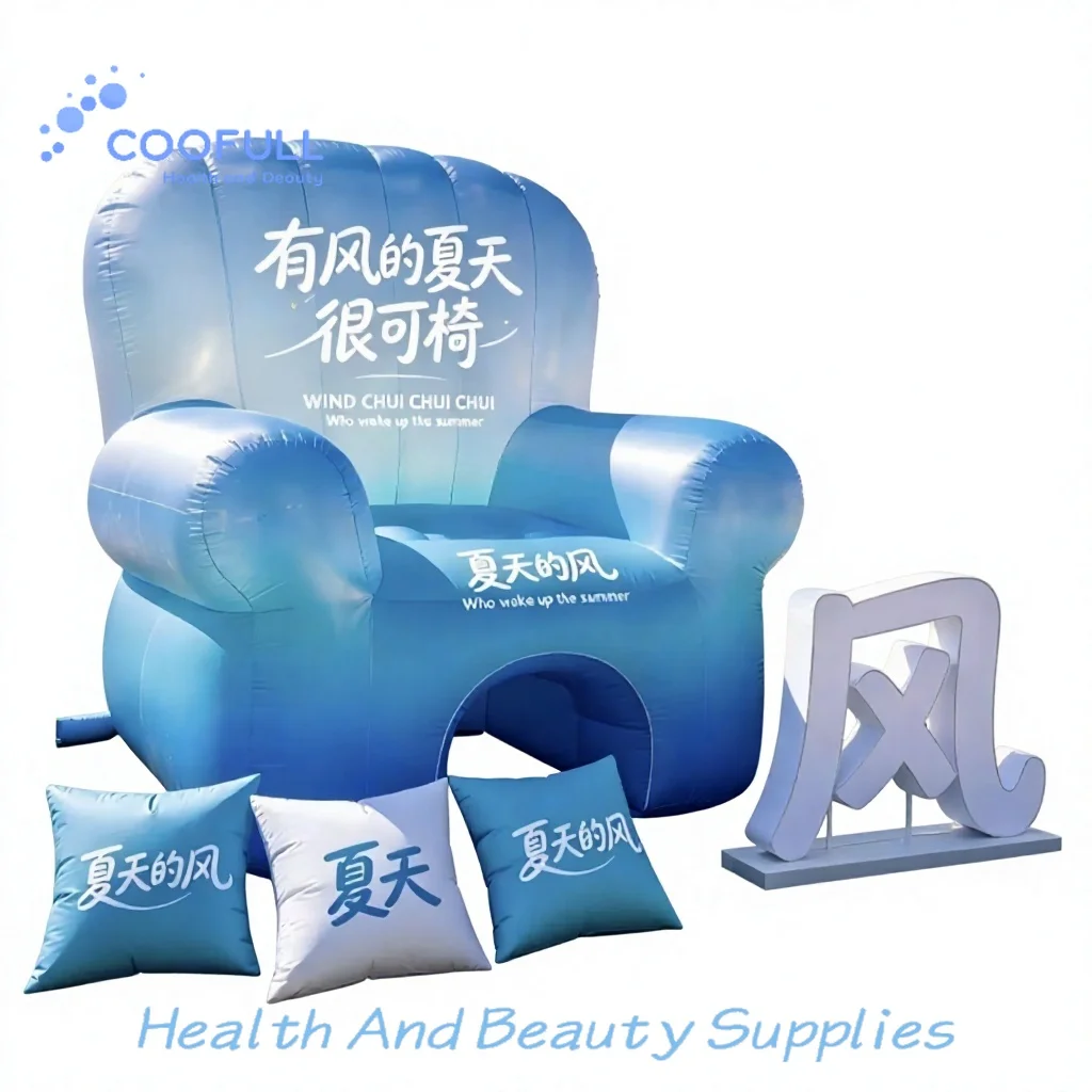 Coofull Giant Custom Inflatable Sofa Chair Air Blown Furniture for Party Event Wedding Decoration Durable PVC  Color Easy Set up
