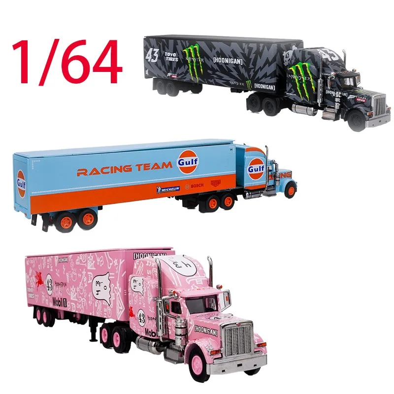 

Fine Works 64 Diecast 1/64 Scale Peterbilt Semi-trailer Alloy Car Model Toys for Boys Gift Collection Display