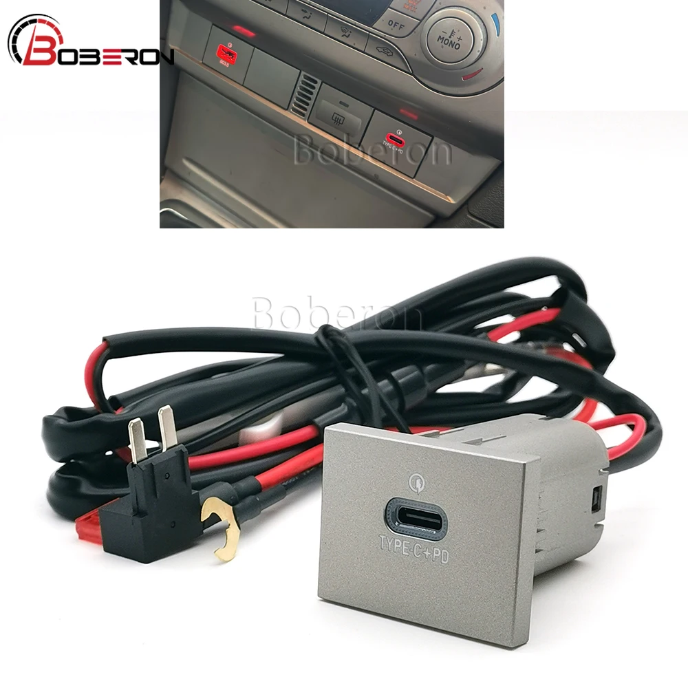 

12 В автомобильный разъем PD типа C, порт для зарядки, блок предохранителей, адаптер для быстрого зарядного устройства для телефона для Ford Focus 2004-2011, аксессуары