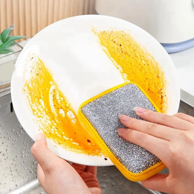 Kitchen Dish Sponge For Washing Dishes Cleaning Kitchen, Dual-Sided Sponges,Multipurpose Sponges For Wet And Dry 10 Pack