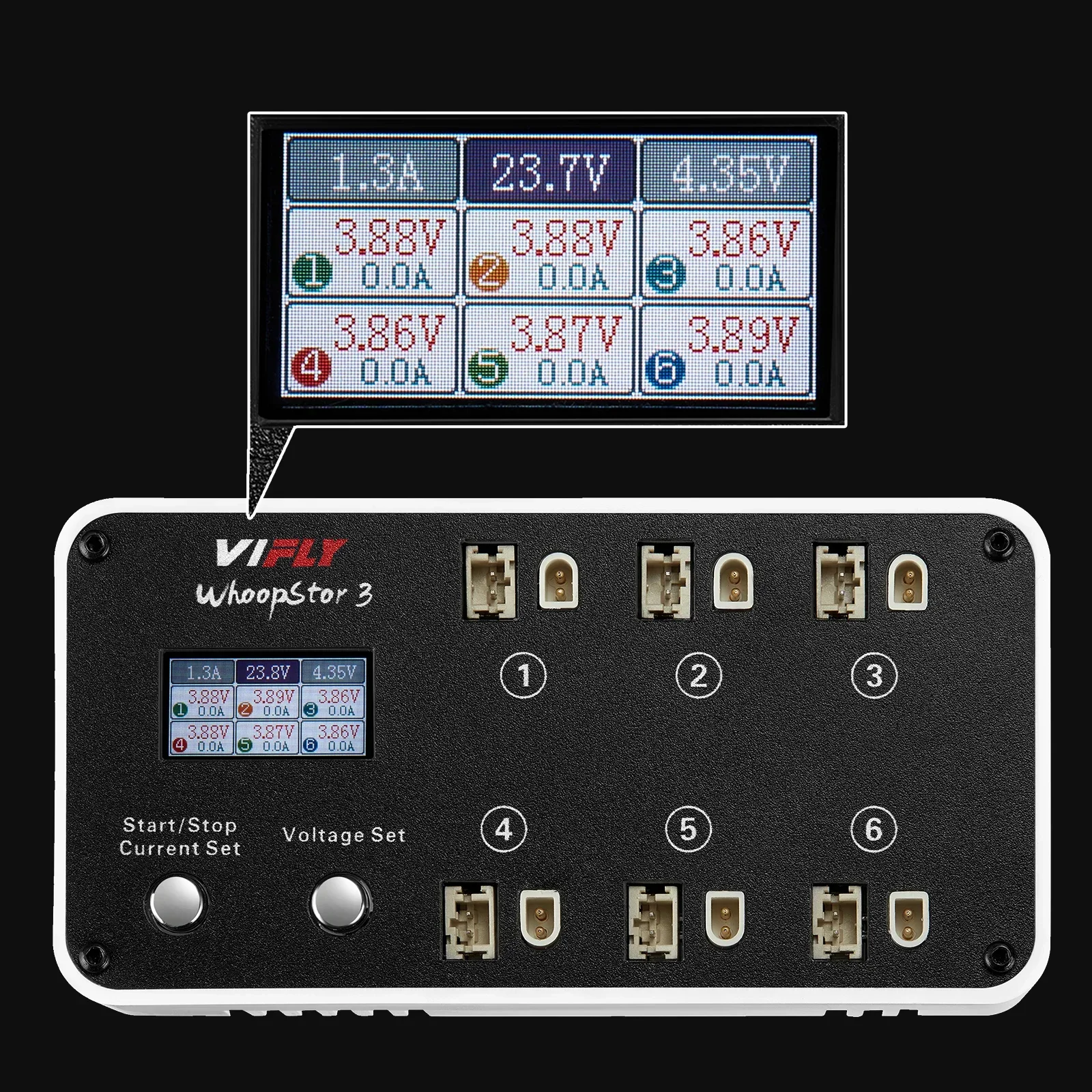 VIFLY WhoopStor 3 V3 6 Ports 1S LIPO Battery Charger Discharger Storage Function