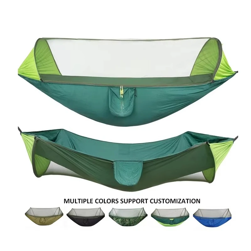 

Full-automatic Quick Opening Stab Mosquito Net Hammock 260*140 cm Outdoor Camping Canvas Hammock Portable