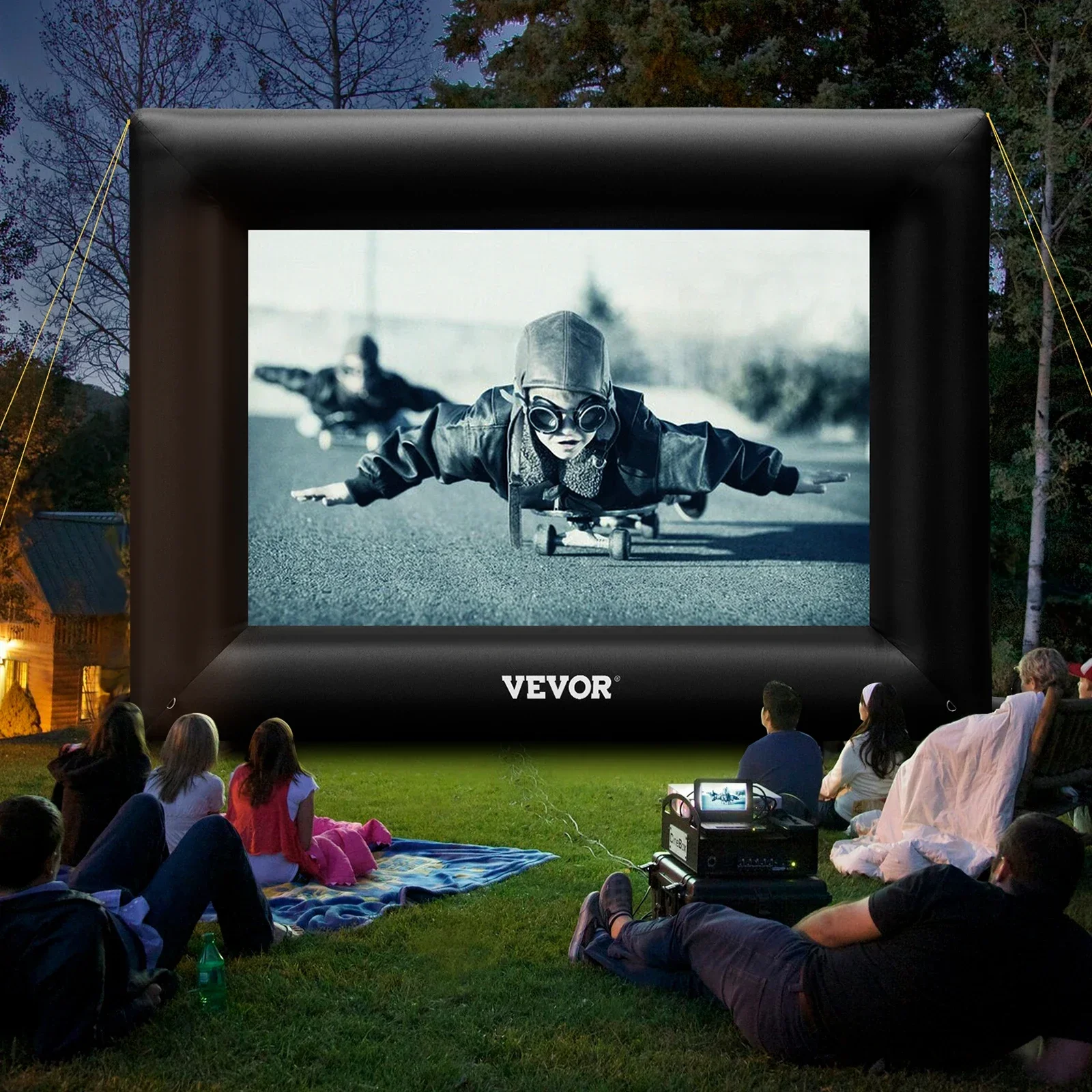 

Inflatable Movie Screen 24FT 288inch Inflatable Projector Screen For Outside With 360W Air Blower Inflatable Screen