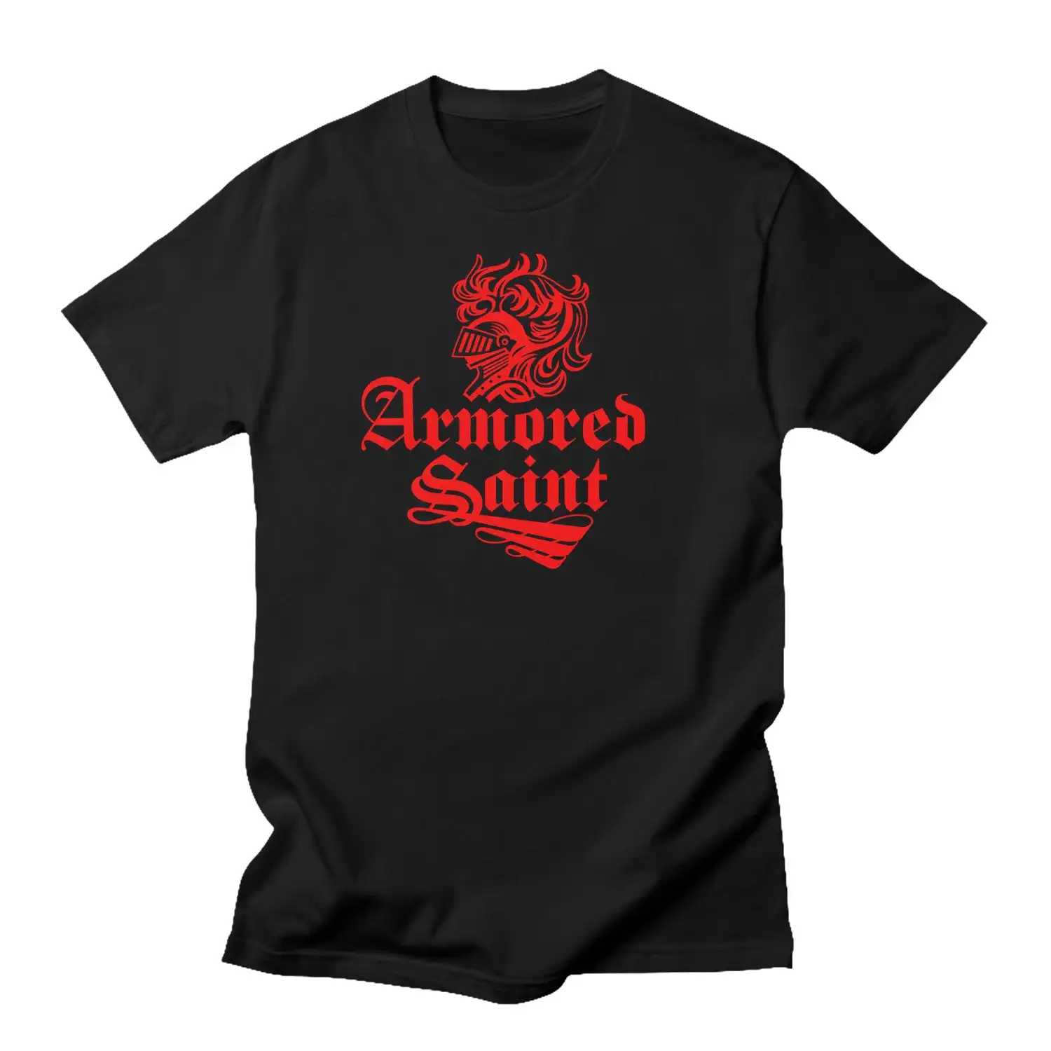 Armored Saint  Red Helmet Logo Band T-Shirt 100% Cotton Graphic Tee Men Women Summer Streetwear Top