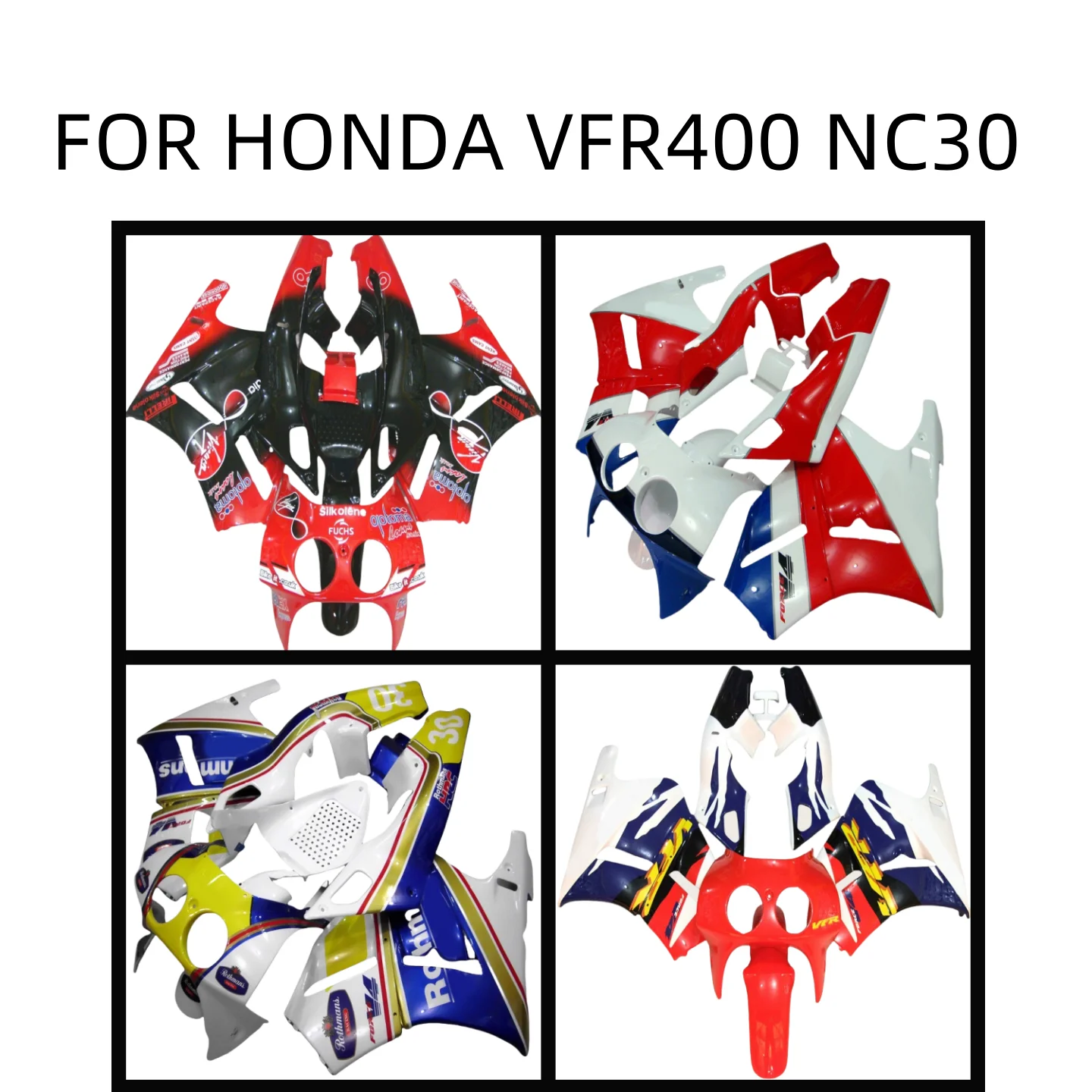 ABS Plastic Suitable for Honda VFR400 NC30 Hot Injection Molded Motorcycle Fairing Kit VFR400 NC30 high quality