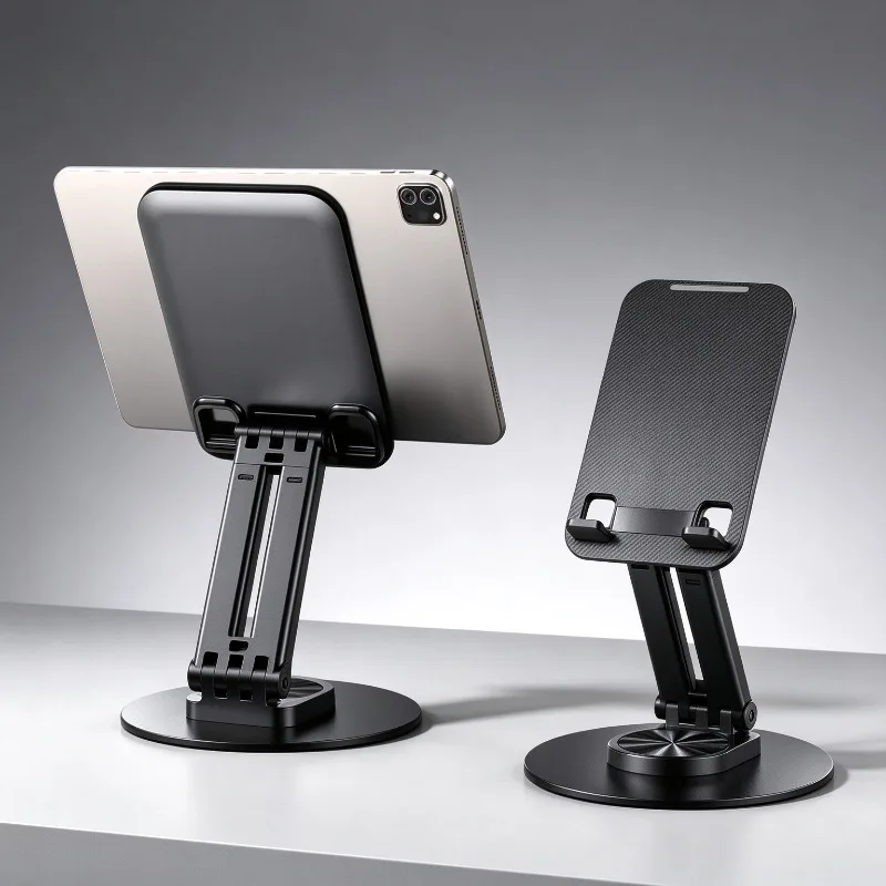 360° Rotatable Tablet Stand Height Adjustable Foldable Desktop Holder Universal Phone Tablet Bracket for iPad Smartphones