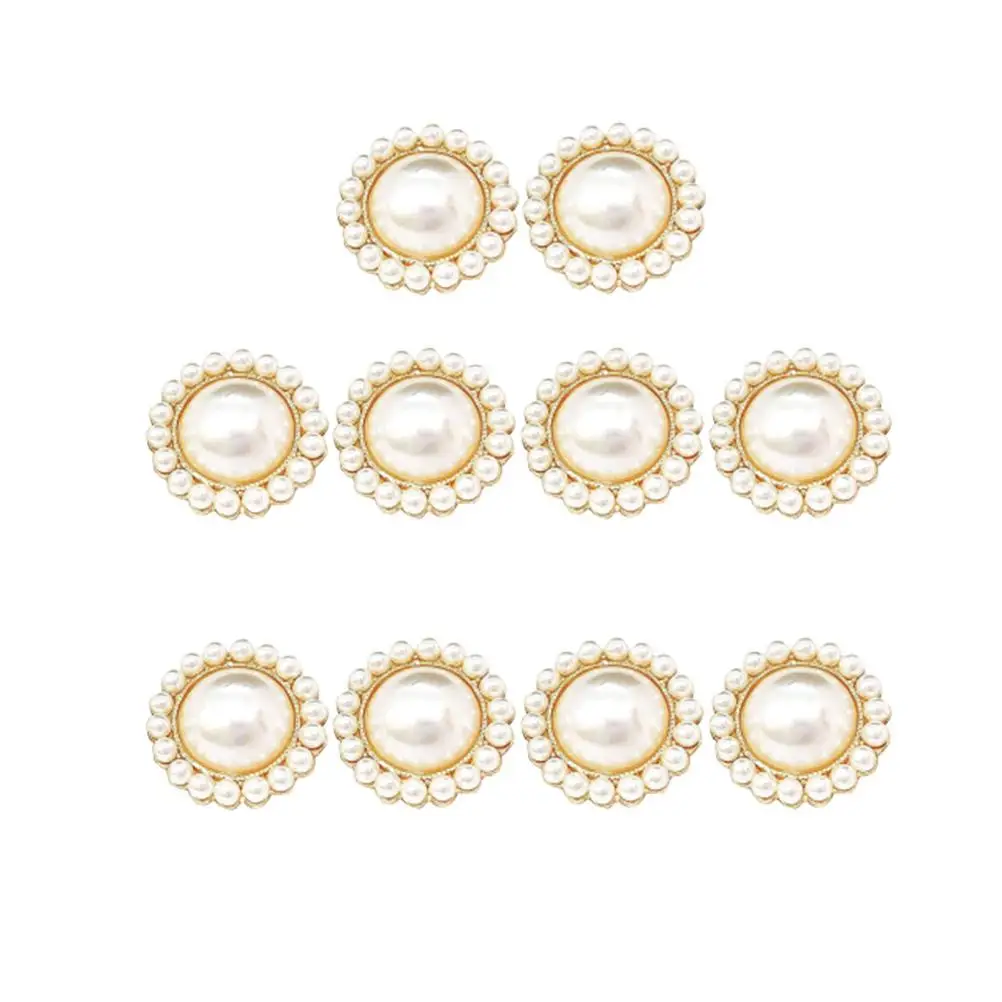 

10 Pcs Buttons DIY Alloy Buckles Flower Shaped Round Fastener Clothing Accessories Clothing Accessories Sewing Projects