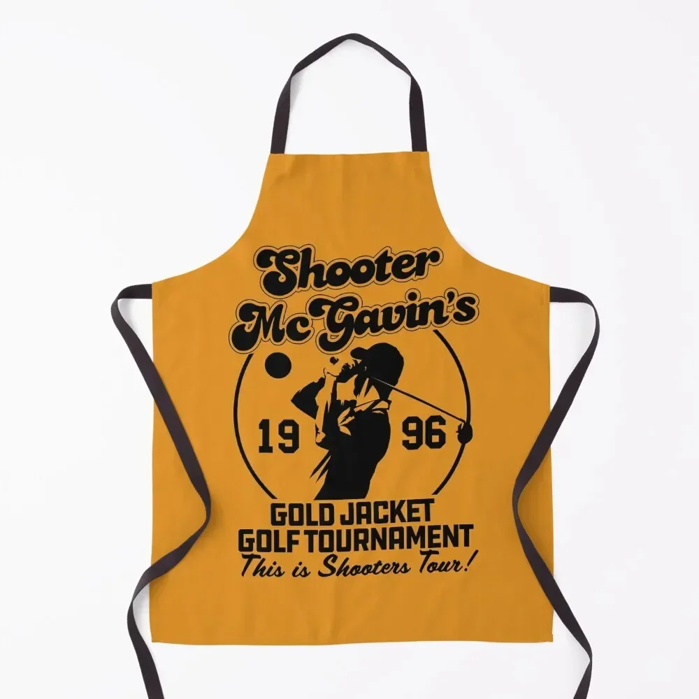 

Shooter McGavin's Gold Jacket Golf Tournament Apron Trim Cloth For Nail Stylist Christmas gift Home Cleaning Apron