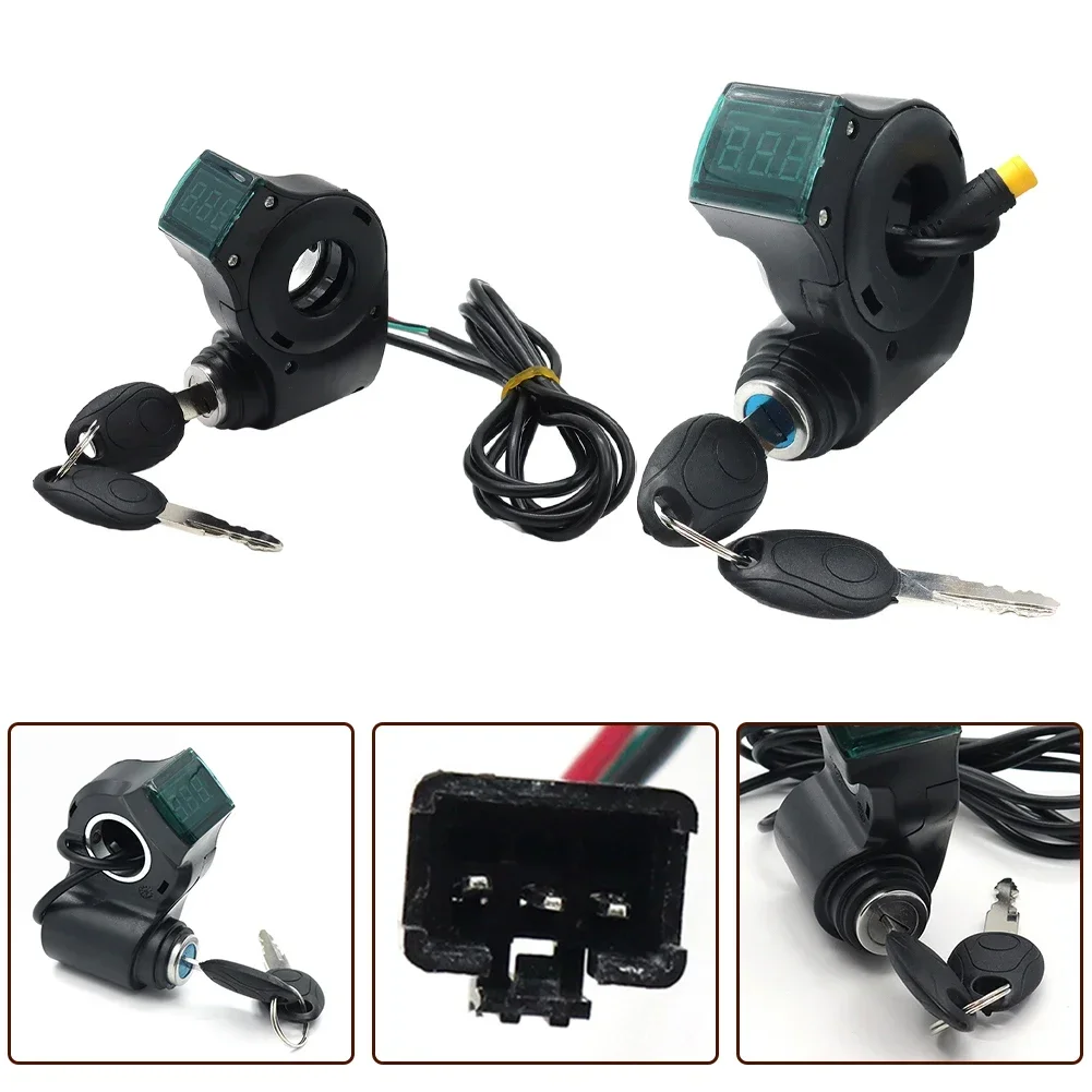 Electric Scooter Ignition Lock Key Digital Display Switch Lock Waterproof Electric Key Electric Bicycle Accessories