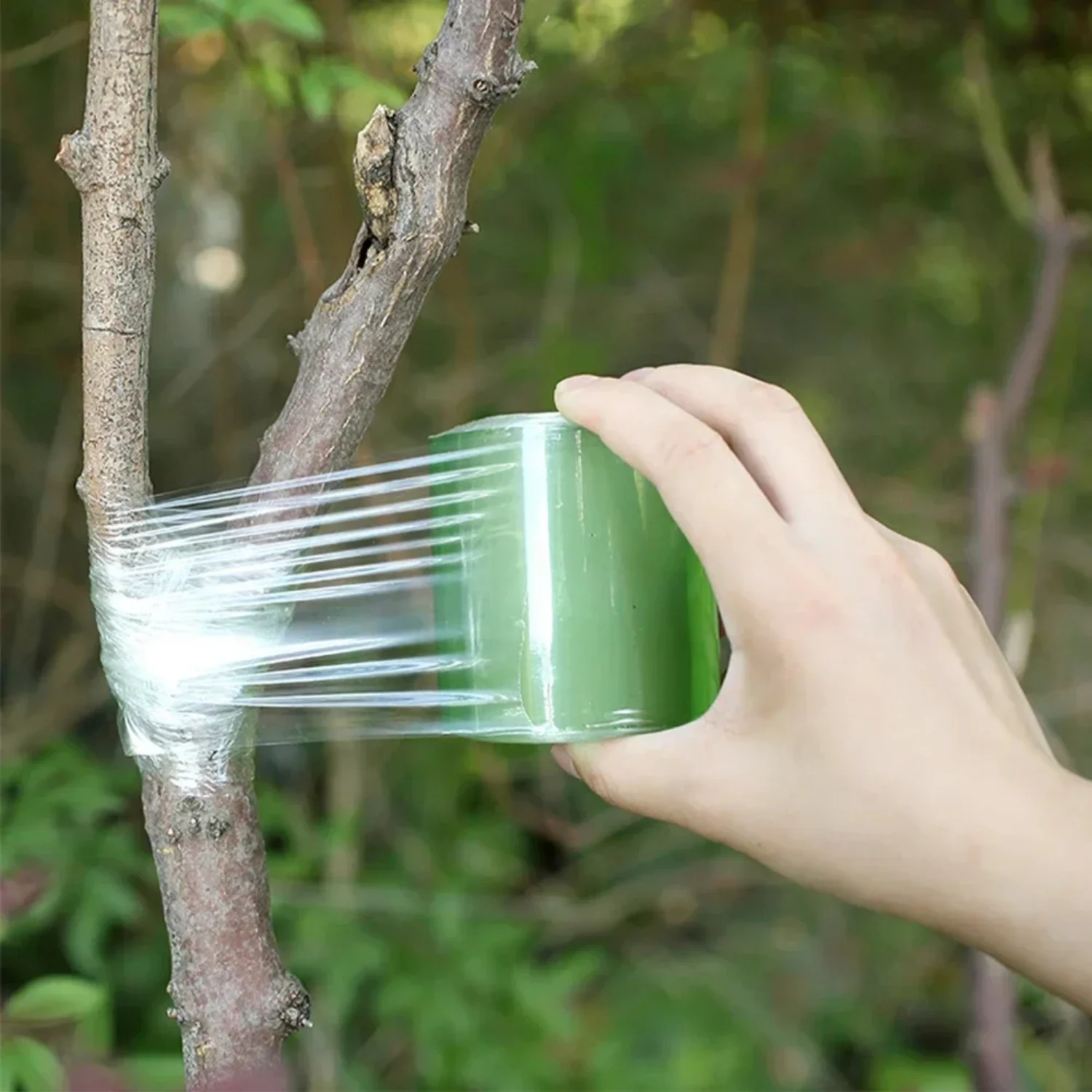 100/1000M PE Grafting Tape Film Stretchable Self-adhesive Garden Tree Roll Tape Plants Seedling Vine Tomato Grafting Accessories