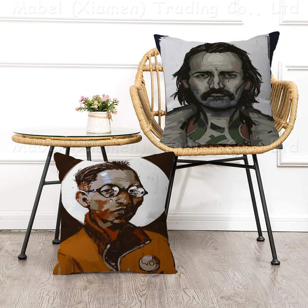 Role Playing Games Disco Elysium Office Cushion Pillowcase Car Cushion Cover45X45CM Lumbar Pillowcase Sofa Pillowcover