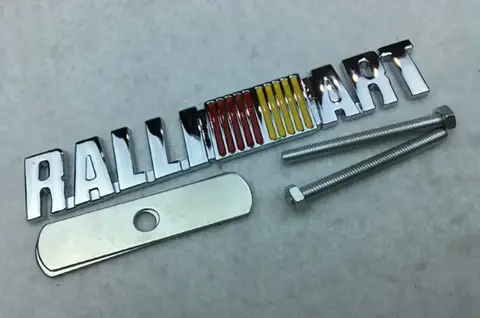 3D मेटल कार स्टाइलिंग RalliArt फ्रंट ग्रिल प्रतीक स्टिकर कार रियर ट्रंक बैज मित्सुबिशी RalliArt लांसर Ralli Art 9 10 Asx के लिए 10 best sales रैलीआर्ट - №2