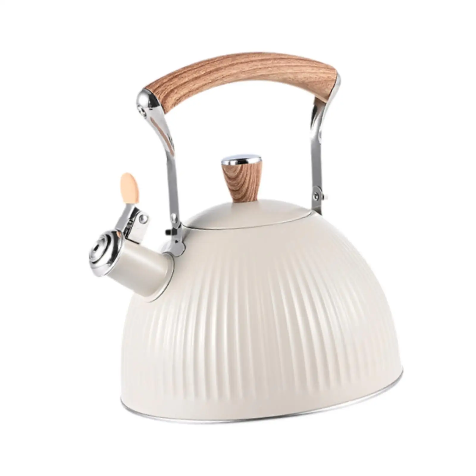 

Whistle Water Kettle 2.5L Portable Loud Whistle Easy to Carry Stainless Steel Stovetop Kettle Sounding Kettle for Dorm Apartment