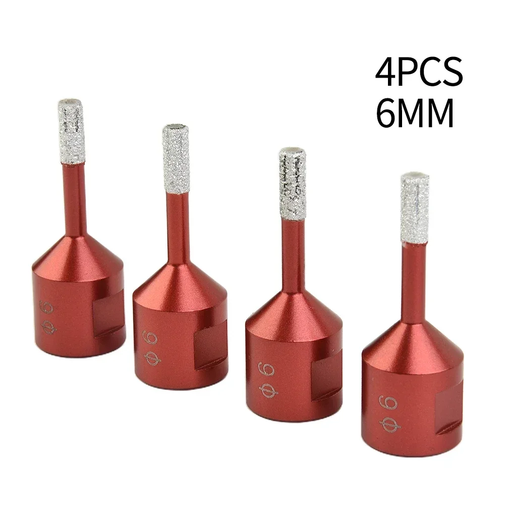 

4pcs 6mm M14 Dry Diamond Drill Bits For Porcelain,Granite,Tile,Glass,Ceramic Punching For Angle Grinder Power Tool Accessories