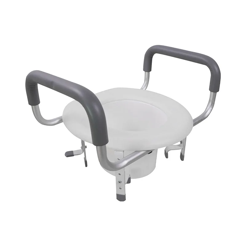 PE Raised Toilet Seat with Armrests for Elderly Disabled Pregnant Women Post Surgery Home Use Booster Cushion
