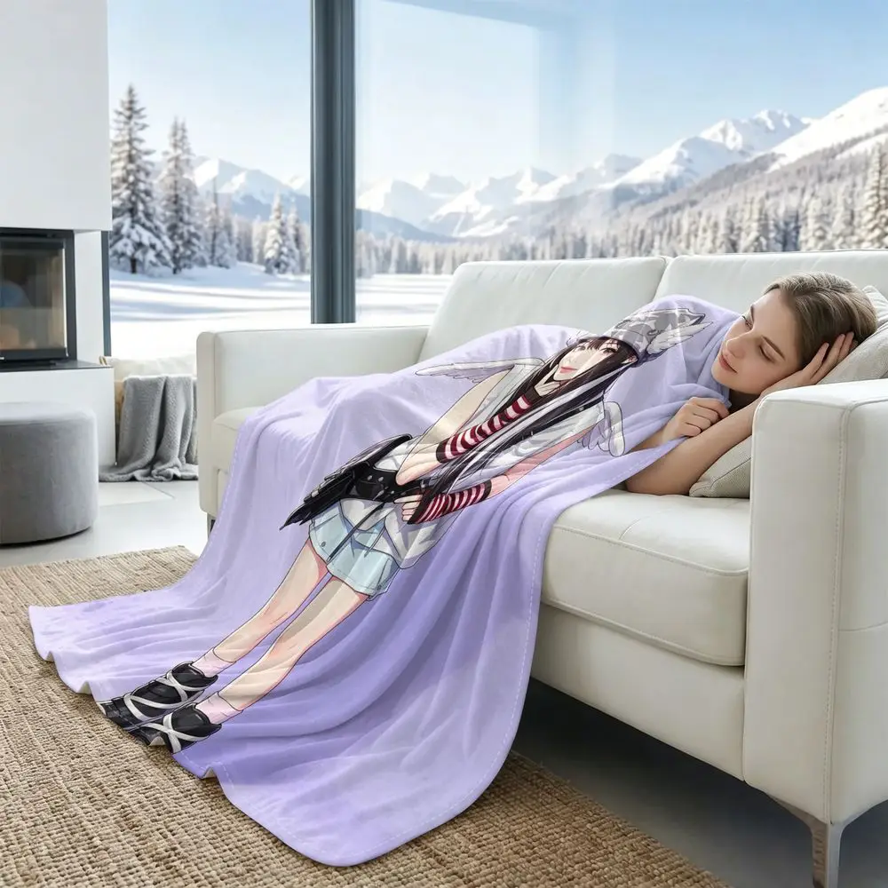 Wing Cartoon Digital Print Cooling blanket Q MAX 0.3 Powerful Cool Touch Chill Blanket For Trendy Youth Summer Room Nap