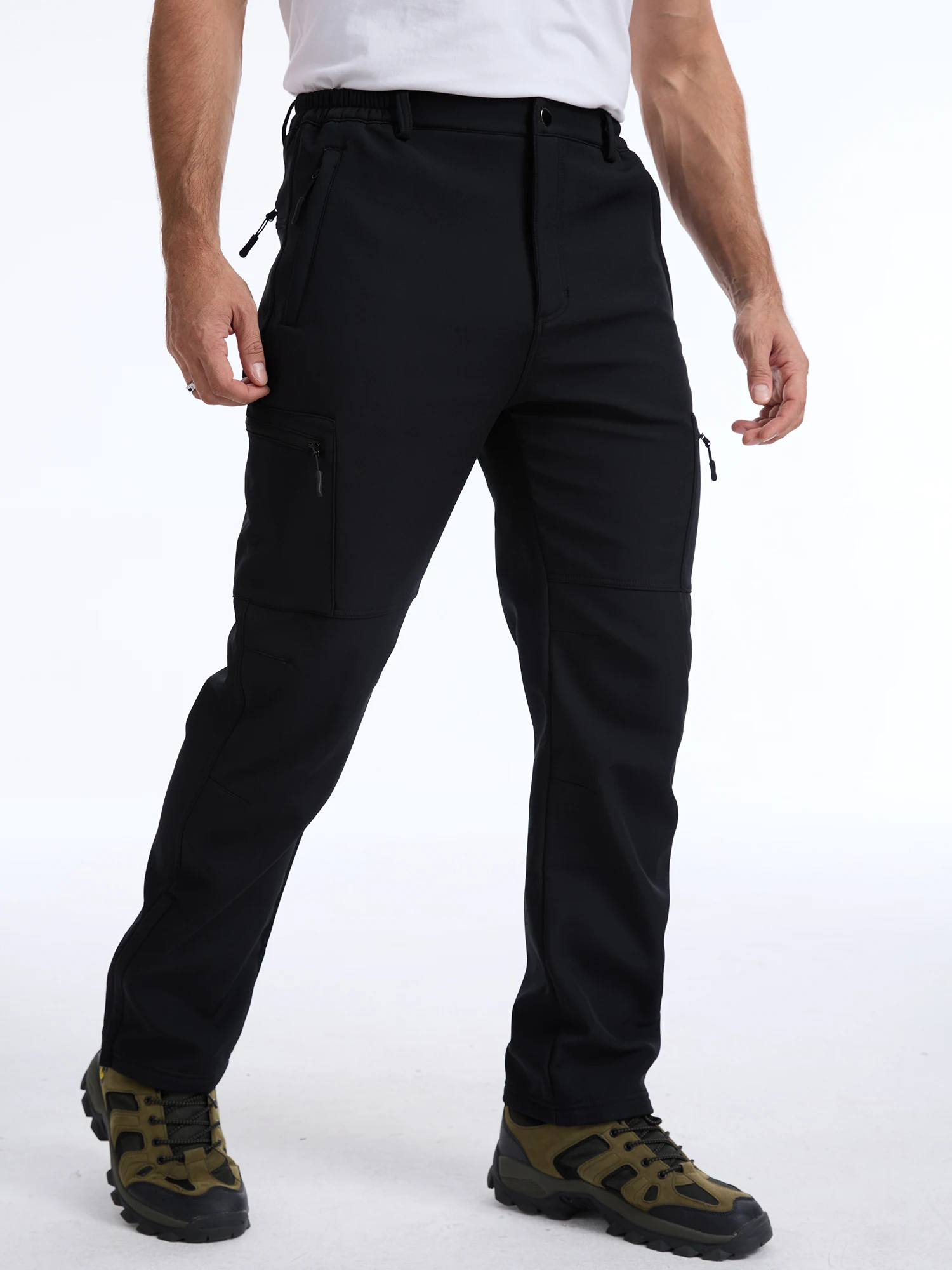 Winter Herren Wasserdichte Camping-Wanderhose Cargo Taktische Softshell Warme Fleece Winddichte Outdoor-Trekking-Jagdhose – Detail 10