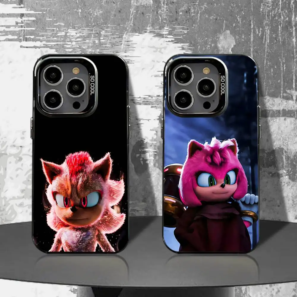 

Animal H-Hedg-ehogES Amy Phone Case For iPhone 16,15,14,13,12,11,Pro,XS,Max,Plus,Mini,SE4,E Black Matte Shockproof Cover