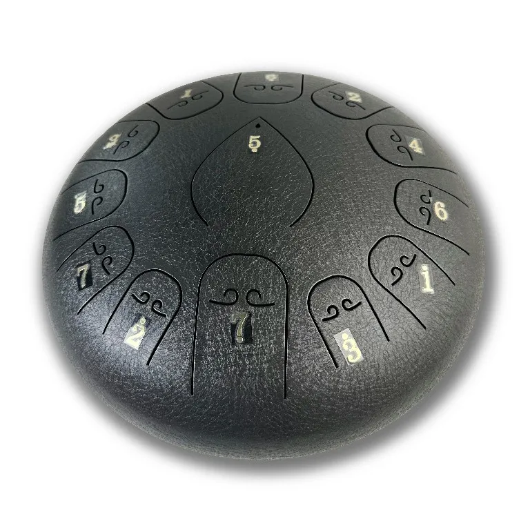 Hooqu 12 Inch Steel Tongue Drum Handpan Style Percussion Instrument