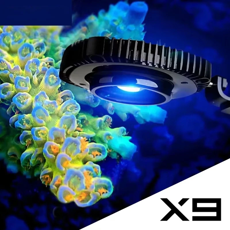 

X9 96 Вт переменного тока 110-240 В коралловый рифовый светильник Bluetooth и Wi-Fi RGB Регулируемый цвет 6 каналов светодиодный светильник для морского аквариума