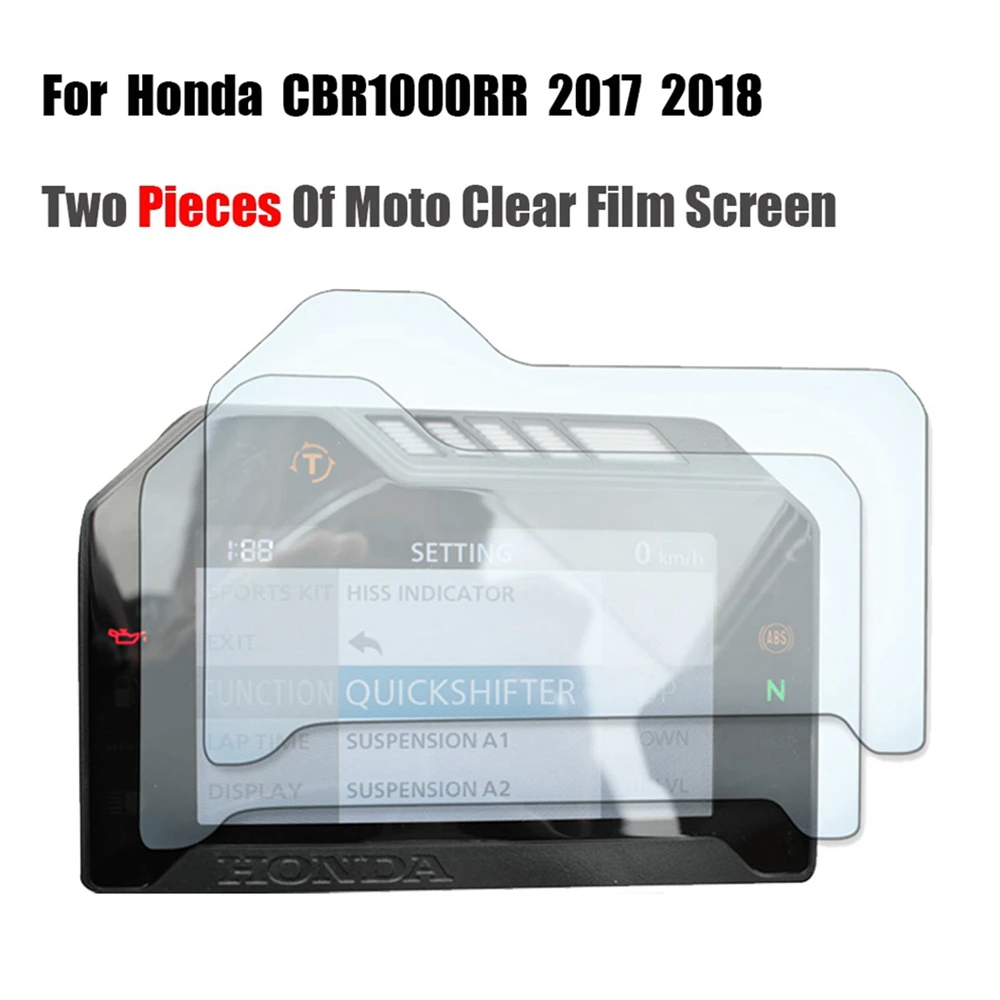 Motorcycle Transparent Crystal TPU Cluster Scratch Film Speedometers Screen Protector For Honda CBR1000RR 2017-2018