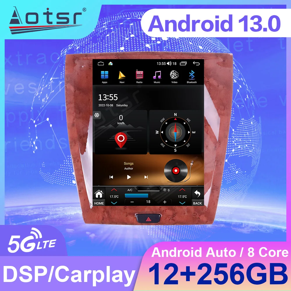 Wireless Apple CarPlay Android 13.0 Auto Car Multimedia For Jaguar XK Radio GPS 4G Car Radio