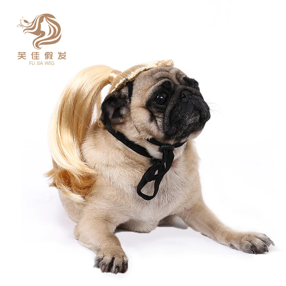 New pet wig universal wig for cats and dogs pet supplies Christmas Halloween funny cute high horse