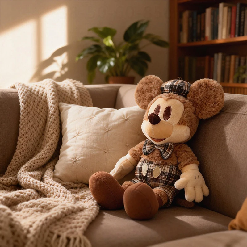 

Плюшевая игрушка Disney 50 см: Микки, Минни и Стич в стиле Maillard Wind, креативная кукла для девочек, пара кукол для декора комнаты