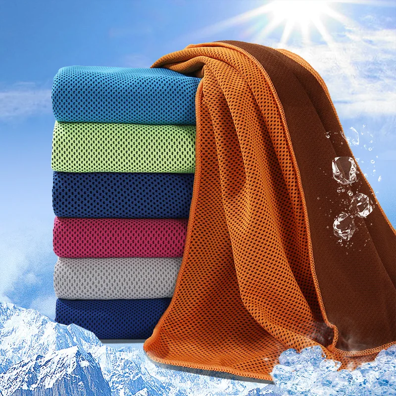 30x100 cm cooling microfiber towel sports towel beach towels gym sports towels outdoor quick dry cold feeling