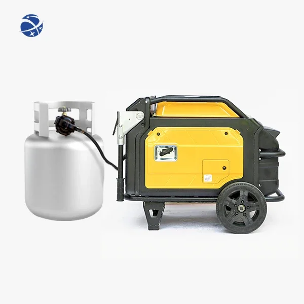 #YUNYI DC AC Single Phase Mobile Heavy Duty 7000W LPG Gas Petrol Gasoline Inverted Generator