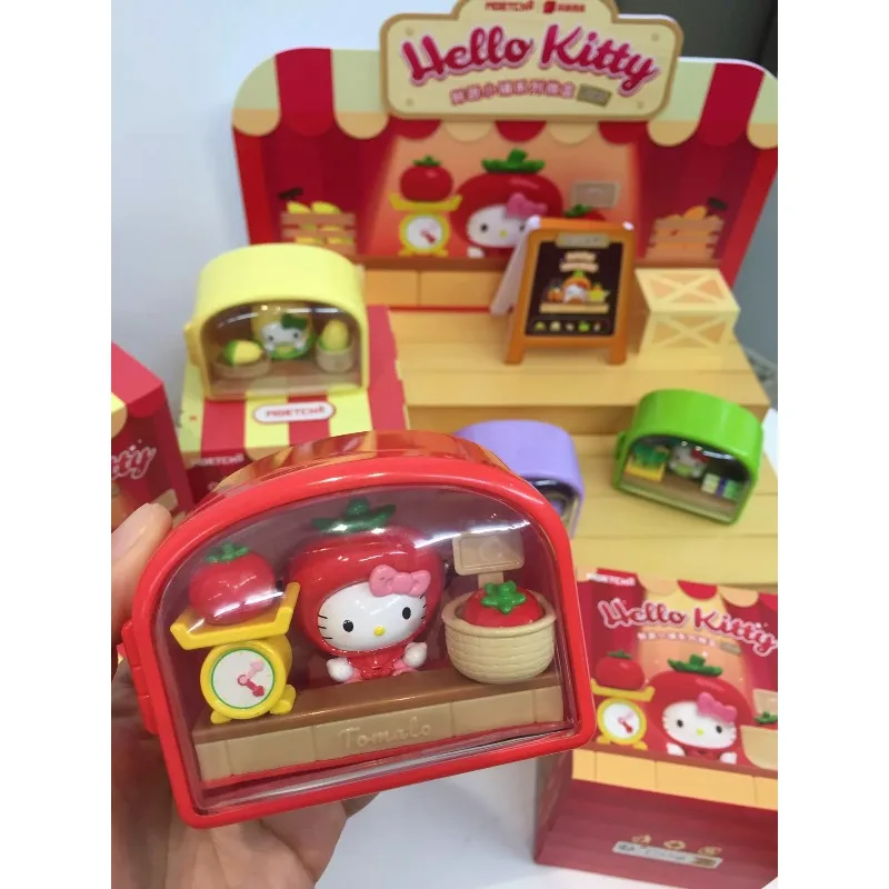 MOETCH Hello Kitty Vegetable Theme Mini Store Set with Accessories Adorable Tomato Corn Design Blind Box Toy view 2