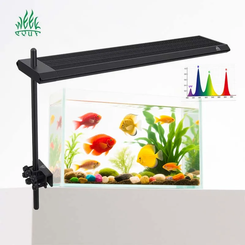 

WEEK AQUA S Series RGB+UV Full Spectrum S300/400/450Pro Bluetooth App Control Freshwater Aquascaping Plant Aquarium LED Light