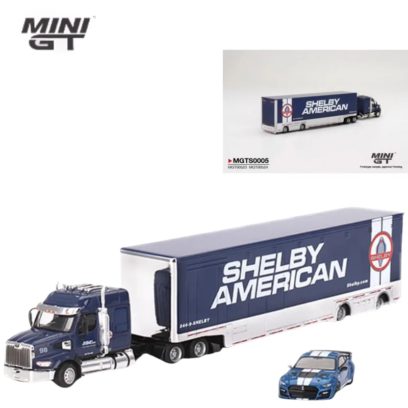 

В наличии 1:64 Ford трейлер Shelby Cobra GT500 MGTS0005, литая под давлением модель автомобиля из сплава, игрушка в подарок мальчику, декоративный предмет для взрослых.