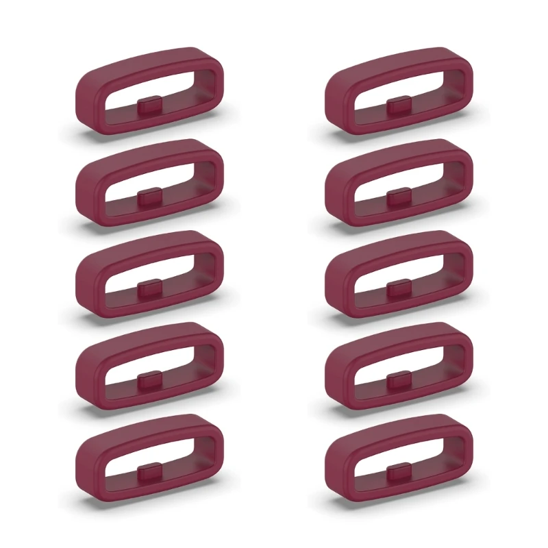Silicone Fastener Ring 18mm/20mm/22mm Wristband Keeper Holder Belt 10pcs