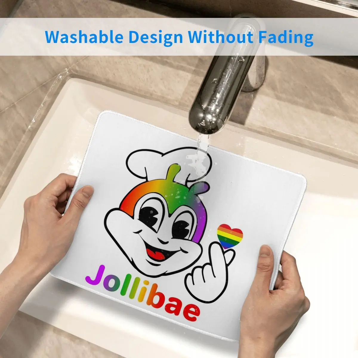 Alfombrilla de ratón JOLLI BAE PRIDE JOLLIBEE, alfombrilla para teclado de ordenador, alfombrilla para ratón, Gamer, PC, portátil, escritorio, accesorios de oficina, alfombrillas para mesa