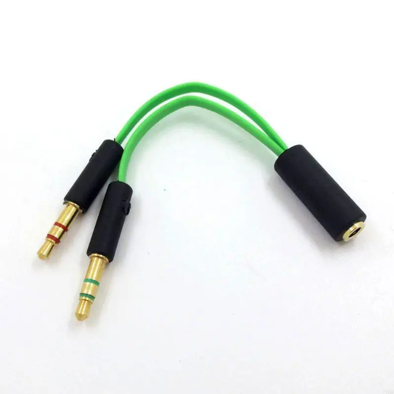 J1HD afneembare hoofdtelefoonadapter splitterkabel voor computers, gamingheadsets, audiokabelkabel, hoofdtelefoonvervanging