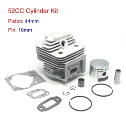 44MM 52CC CYLINDER ASSY 1E44F-5 44F-5 44-5  BG520 CG520 ZYLINDER ASSEMBLY PISTON KIT RING PIN CLIP REBUILD TRIMMER PARTS