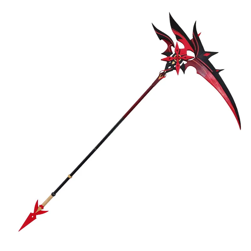 Arlecchino Crimson Moon's Semblance Sickle Spear คอสเพลย์ Props สําหรับงานปาร์ตี้แฟนซีคริสต์มาสฮาโลวีน