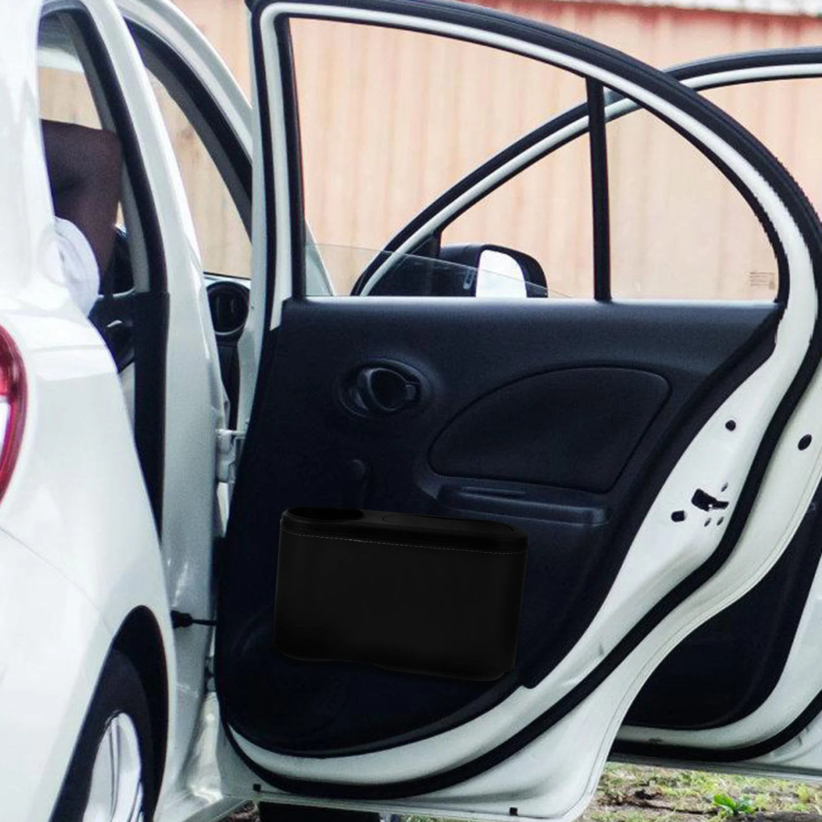

Car Trash Bin Front Seat Organizer Waterproof Garbage Container For Cars Auto Dustbin Vehicle Accessories Holder