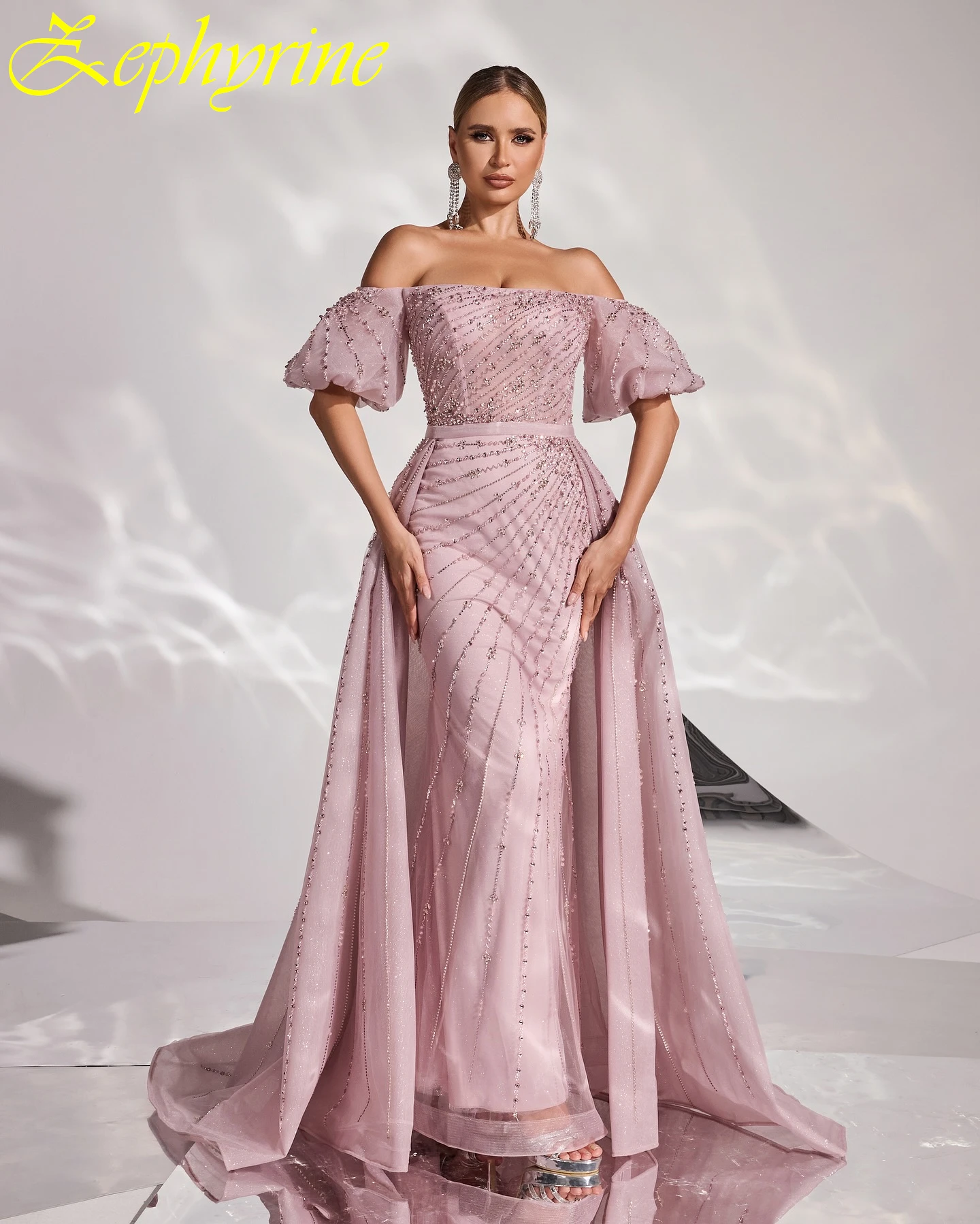 Personalizado em linha reta barco pescoço elegante moda vestido de noite alta qualidade delicado vestidos celebridade temperamento vestido de festa