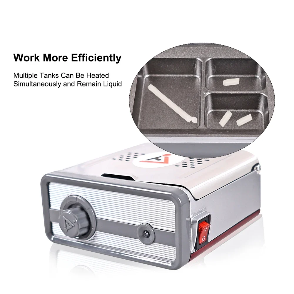 SYJH MAX 150°C Dental Wax Heater Multifunctional 3-slot Wax Melting Pots Wax Melting Device Dentistry Technician Lab Equipment