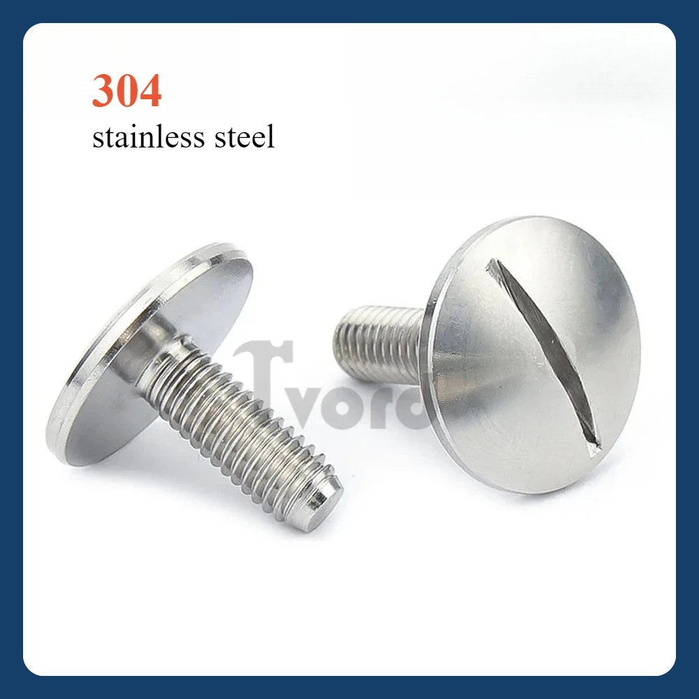 

2/5pcs M2 M2.5 M3 M4 M5 M6 M8 GB947 304 Stainless Steel Large Extra Size Oversize Super Big Slotted Truss Round Head Bolt Screw