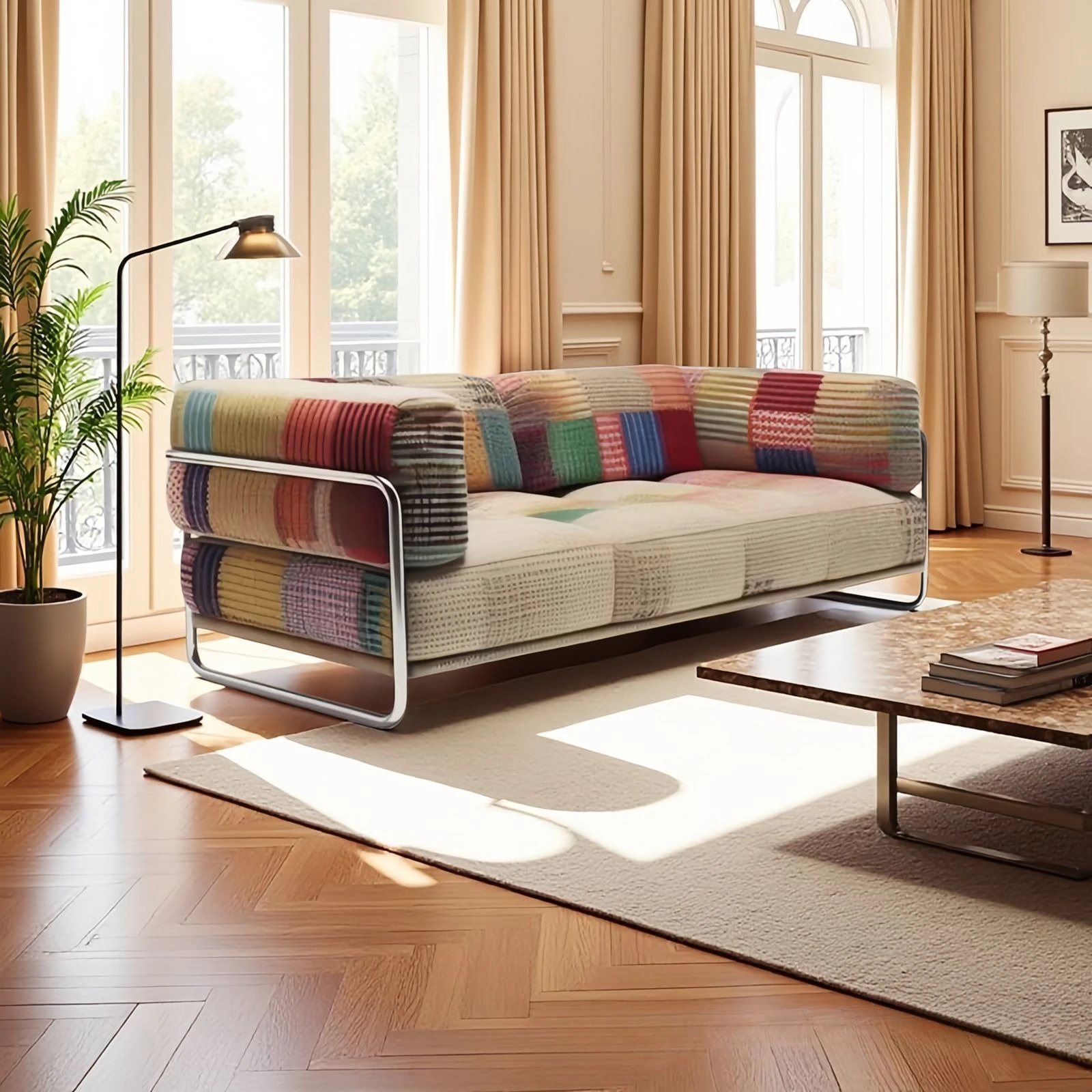 Dopamine wind rental room straight sofa