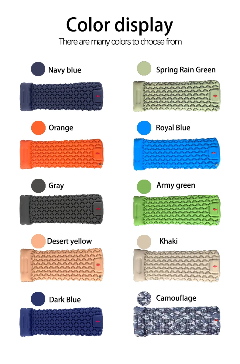 Outdoor Camping Isomatte Klapp Schlaf Matte Strand Aufblasen Matratze mit Kissen Ultraleicht Luft Matte Reisen Wandern Neue – Detail 20