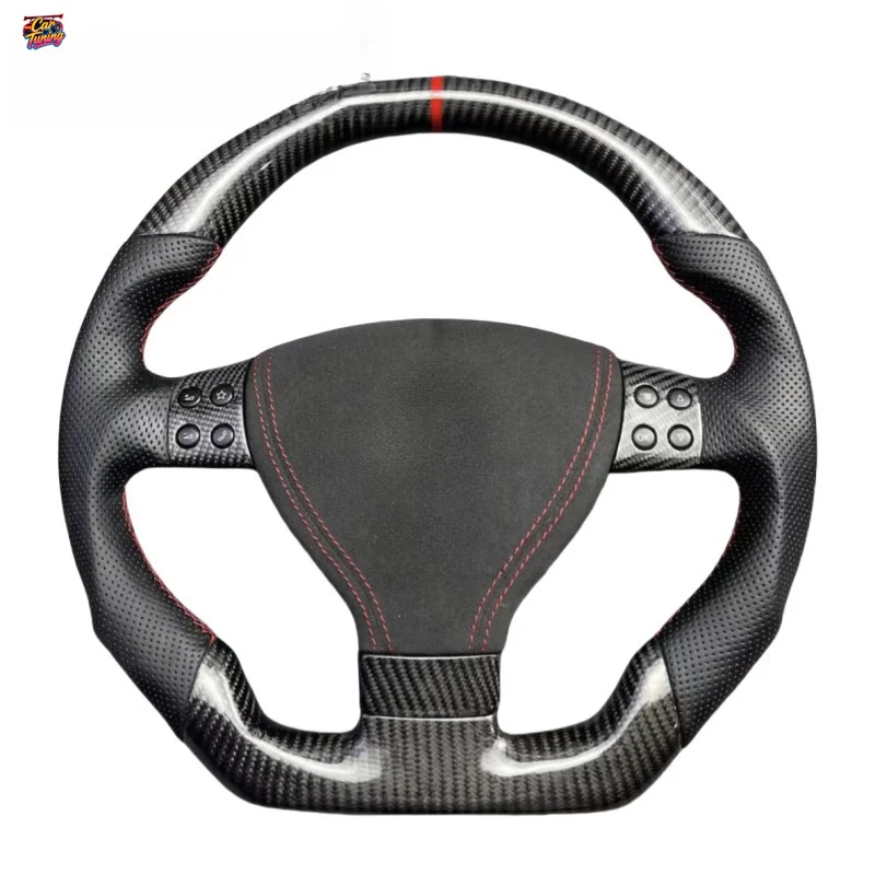 For Volkswagen Magotan B6 Golf 4 Sagitar Bora Tiguan PQ R36 Lavida Sport Flat Bottom Carbon Fiber Steering Wheel Customization